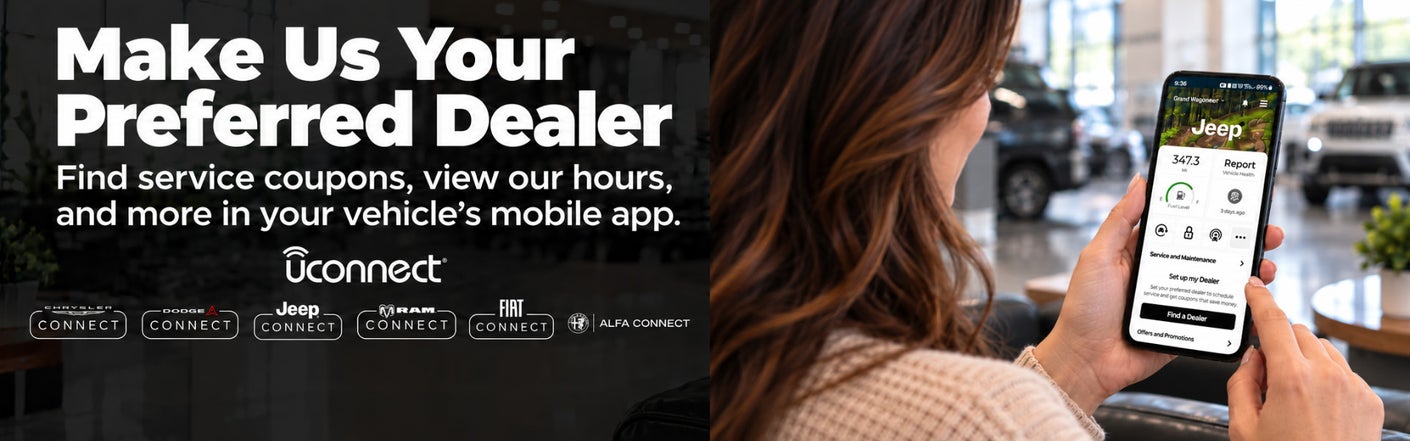 uconnect® make us your preferred dealer | Cars Plus Chrysler Jeep Dodge Ram in Mongmong-Toto-Maite GU